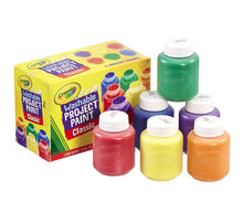Load image into Gallery viewer, Crayola Paint Art Set, Contains Big Paint Brushes (4 Count Round), Paint Canvas (2 Boards) and Washable Kid&#39;s Paint (6 Count)(VAR)