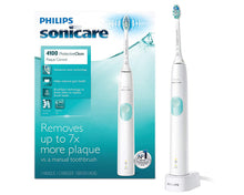Load image into Gallery viewer, Philips Sonicare ProtectiveClean 4100 Plaque Control, Rechargeable electric toothbrush with pressure sensor, White Mint HX6817/01, 1 Count