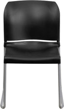 Load image into Gallery viewer, Flash Furniture 5 Pk. HERCULES Series 880 lb. Capacity Black Full Back Contoured Stack Chair with Sled Base