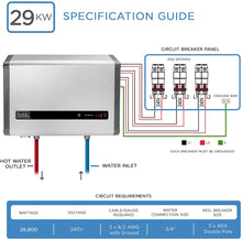Load image into Gallery viewer, BLACK+DECKER 29 kW Self-Modulating 5.7 GPM Electric Tankless Water Heater, Ideal for 3 Bedroom Home or up to 6 Simultaneous Applications