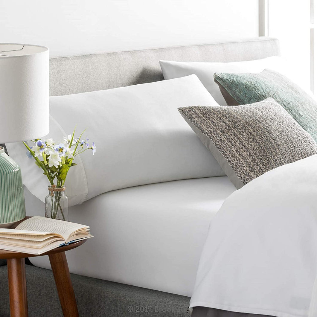 Brookside Blend Sheet Set-Wrinkle Resistant-Rich Cotton Look and Feel-Easy Care Fabric-Deep Pocket Design