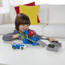 Load image into Gallery viewer, Playskool Heroes Transformers Rescue Bots Optimus Prime Racing Trailer