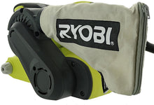 Load image into Gallery viewer, Ryobi BE319 6 Amp Portable 320 Feet / Minute Corded Belt Sander (3” x 18”) w/ Onboard Removable Dust Bag (Medium Grit Sanding Belt Included)
