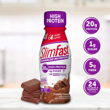 Load image into Gallery viewer, SlimFast Advanced Nutrition Creamy Chocolate Shake – Ready to Drink Meal Replacement – 20g of Protein – 11 Fl. Oz. Bottle – 12 Count