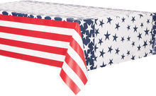 Load image into Gallery viewer, Star Stripes Party Plastic Table Cover 54" x 84", 1 Ct.