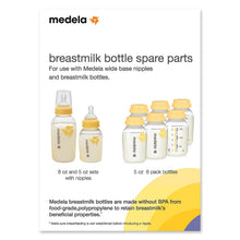 Load image into Gallery viewer, Medela Spare Parts for Breast Milk Bottles, Extra Caps, Lids, Collars, and Discs, Includes Convenient Mesh Bag for Easy Washing, Bottle Spare Parts Made Without BPA