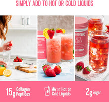 Load image into Gallery viewer, Vital Proteins Beauty Collagen Peptides Powder Supplement for Women, 120mg of Hyaluronic Acid, 15g of Collagen Per Serving, Enhances Skin Elasticity and Hydration, Strawberry Lemon, 9.6oz Canister