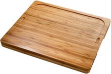 Load image into Gallery viewer, Seville Classics Easy-to-Clean Bamboo Cutting Board and 7 Color-Coded Flexible Cutting Mats with Food Icons Set