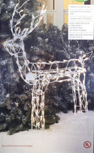 Load image into Gallery viewer, Animated 3-D Wire Standing Buck Reindeer, Lighted and Moving Christmas Yard Decoration, 48-inches Tall