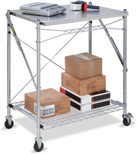 Load image into Gallery viewer, Honey-Can-Do TBL-01566 Stainless Steel Folding Urban Work Table, Grey