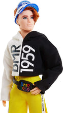 Load image into Gallery viewer, Barbie BMR1959 Fully Poseable Fashion Doll Wearing Color Block Windbreaker with Doll Stand