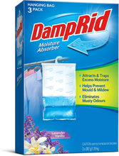 Load image into Gallery viewer, DampRid Lavender Vanilla Hanging Moisture Absorber, 3 Pack, for Fresher, Cleaner Air in Closets