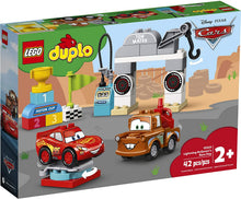 Load image into Gallery viewer, LEGO DUPLO Disney and Pixar Cars Lightning McQueen’s Race Day 10924 Toddler Toy with Lightning McQueen and Mater; Great Gift for Kids Who Love Race Car Toys and Tow Trucks, New 2020 (42 Pieces)