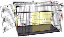 Load image into Gallery viewer, Lucky Dog Slyder Whisper Glide Sliding Door Dog Crate | 2nd Side Door Access | Patented Corner Stabilizers | Removable Tray | Rubber Feet | Carrying Handle (XL 48" x 30" x 33")