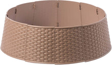 Load image into Gallery viewer, Gardenised Large Rattan Collar Tree Skirt - Brown, Green
