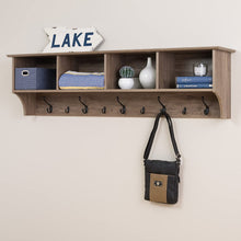 Load image into Gallery viewer, Prepac 60" Wide Hanging Entryway Shelf, 60 inches, Drifted Gray