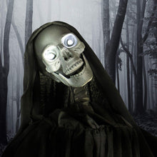 Load image into Gallery viewer, Haunted Hill Farm HHRPR-5FLSA Life-Size Animatronic Reaper, Indoor/Outdoor Halloween Decoration, Multi