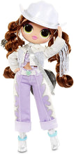 Load image into Gallery viewer, LOL Surprise OMG Remix Lonestar Fashion Doll, Plays Music with Extra Outfit, 25 Surprises Including Shoes, Hair Brush, Doll Stand, Magazine, and Record Player Package - for Girls Ages 4+