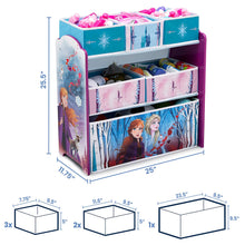 Load image into Gallery viewer, Delta Children 6-Bin Toy Storage Organizer, Disney Frozen