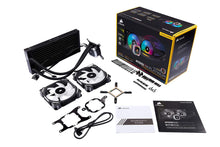 Load image into Gallery viewer, Corsair H100i RGB PLATINUM AIO Liquid CPU Cooler,240mm,Dual ML120 PRO RGB PWM Fans,Intel 115x/2066,AMD AM4/TR4