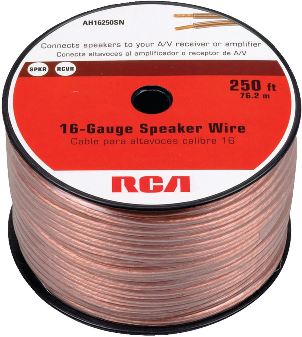 250 FT 16 GAUGE SPEAKER WIRE (SPOOL) (RCA-AH16250SR) -