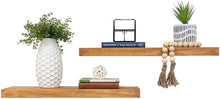 Load image into Gallery viewer, Del Hutson Designs Handmade inch Rustic Pine Floating Wall Shelves (Set of 2)…