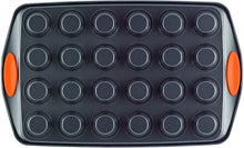Load image into Gallery viewer, Rachael Ray Yum-o Nonstick 24 Cup Muffin Pan in Gray and Orange