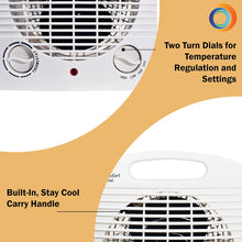 Load image into Gallery viewer, Comfort Zone CZ35 1500 Watt Portable Heater with Thermostat, White