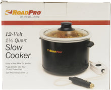 Load image into Gallery viewer, RoadPro-RPSL-350 Quart Slow Cooker, Auto Travel, 12V, White, 1.5 Quart