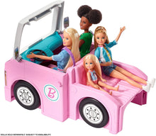 Load image into Gallery viewer, Barbie 3-in-1 DreamCamper Vehicle, approx. 3-ft, Transforming Camper with Pool, Truck, Boat and 50 Accessories, Makes a Great Gift for 3 to 7 Year Olds, Multicolor