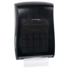 Load image into Gallery viewer, Kimberly Clark Professional Universal Folded Paper Towel Dispenser (09905), for Kleenex and Scott Brand Multifold and C-fold, 13.3” x, 5.9” x 18.9”, Smoke (Black)