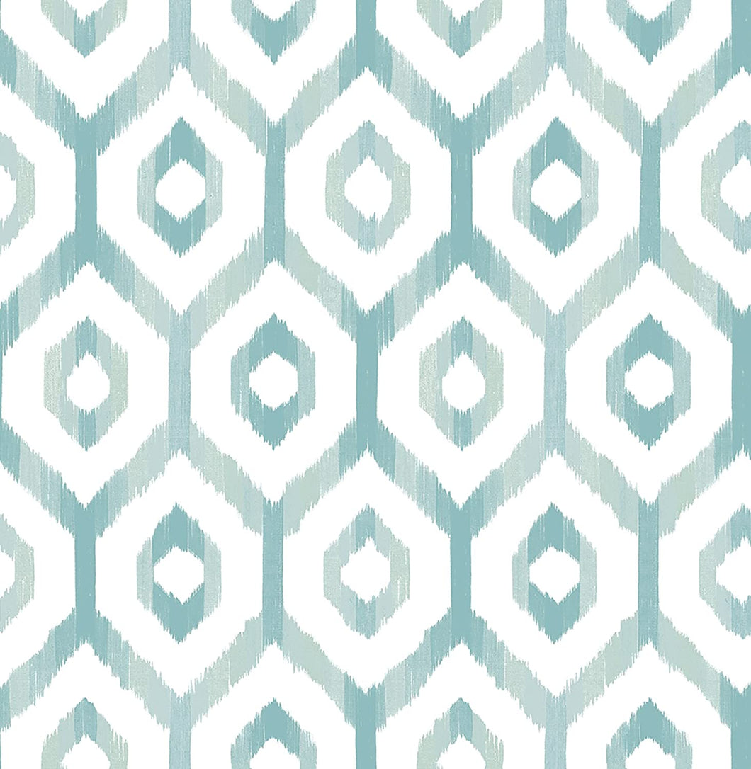 A-Street Prints 2744-24142 Teal Lucia Diamond Wallpaper