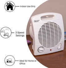 Load image into Gallery viewer, Comfort Zone CZ35 1500 Watt Portable Heater with Thermostat, White