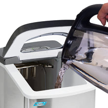 Load image into Gallery viewer, Mr. Freeze MIM-18 Maxi-Matic Portable Ice Maker with Lid, Black (Stainless Steel)