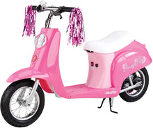 Load image into Gallery viewer, Razor Pocket Mod - 24V Miniature Euro-Style Electric Scooter, Vintage-Inspired Design, Hidden Storage Below Cushioned Seat, Up to 15 mph and Up to 40 min Ride Time