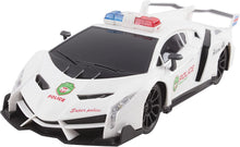 Load image into Gallery viewer, Voko USA Police RC Car Toy Super Exotic Large Remote Control Sports Car with Working Headlights, Police Lights, Race Car Toy (White)