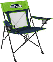 Load image into Gallery viewer, NFL Game Changer Large Folding Tailgating and Camping Chair, with Carrying Case (ALL TEAM OPTIONS)