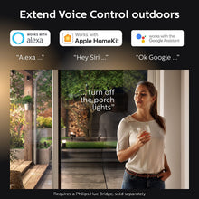 Load image into Gallery viewer, Philips Hue Ludere White Outdoor Security Light, Outdoor Wall Fixture &amp; 2 Hue PAR38 LED Smart Bulbs (Requires Hue Hub, Works with Alexa and More)