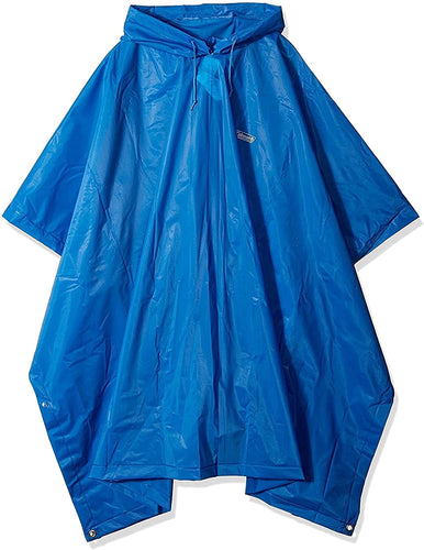Coleman Rain Poncho | Adult Waterproof Poncho, One Size, Blue