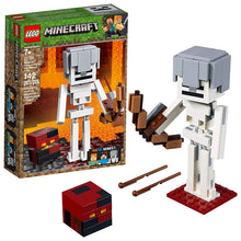 Load image into Gallery viewer, LEGO Minecraft BigFig Skeleton with Magma Cube Building Kit , New 2019 (142 Piece)