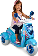 Load image into Gallery viewer, Frozen 3 Wheel Electric Power Ride on Scooter