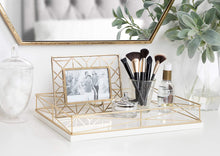 Load image into Gallery viewer, Kate and Laurel Rectangle Tray with Decorative Metal Rim