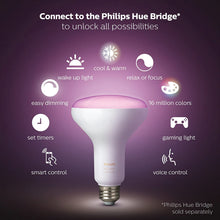 Load image into Gallery viewer, Philips Hue Single Premium Smart Bulb Downlight for 5-6 inch recessed cans, 16 million colors, Hub Required, Works with Alexa, Apple HomeKit and Google Assistant
