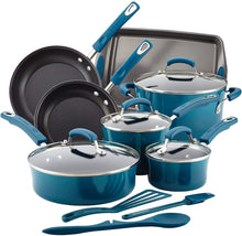 Load image into Gallery viewer, Rachael Ray 14-Piece Hard Enamel Nonstick Cookware Set