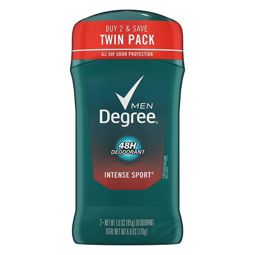 Degree Men Fresh Deodorant, Intense Sport 3 oz, Twin Pack
