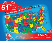 Load image into Gallery viewer, Melissa &amp; Doug U.S.A. 51pc Floor Puzzle