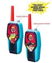 Load image into Gallery viewer, Ryans World FRS Walkie Talkies for Kids with Lights and Sounds Kid Friendly Easy to Use