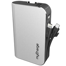 Load image into Gallery viewer, myCharge HubMini Portable ChargerExternal Battery Pack Power Bank Built-in Lightning Cable and Micro-USB Cable for Cell Phones