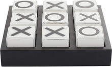 Load image into Gallery viewer, Deco 79 Wood Tic Tac Toe Game, Black/White, 2&quot; x 14&quot;