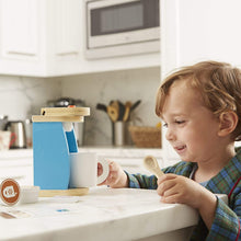 Load image into Gallery viewer, Melissa &amp; Doug 11-Piece Brew and Serve Wooden Coffee Maker Set - Play Kitchen Accessories
